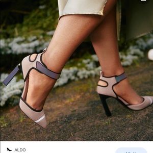 ALDO Chrissy Sustainable Heels. Size 8. Grey/purple